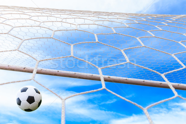 Futballabda gól net futball sport futball Stock fotó © tungphoto