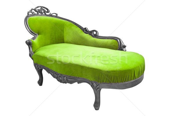 Lusso verde divano isolato bianco moda Foto d'archivio © tungphoto