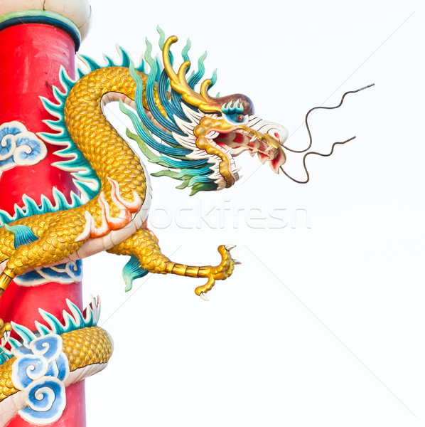 dragon statue in chinese temple Stock photo © tungphoto