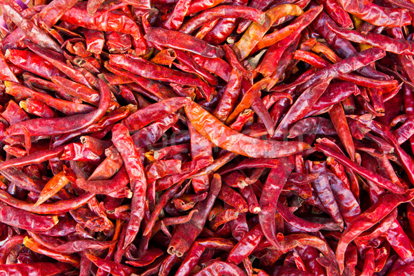 pile of dried chilies Stock photo © tungphoto