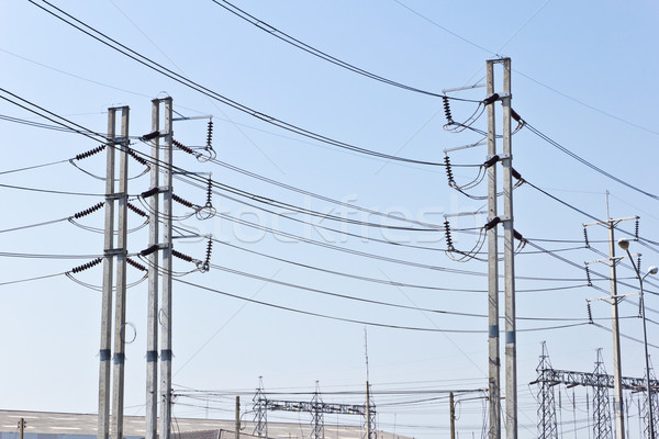 electric power line Stock photo © tungphoto