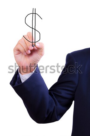 üzletember kéz tart toll izolált üzlet Stock fotó © tungphoto