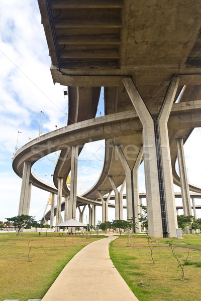 Köprü Bangkok Tayland yol Bina manzara Stok fotoğraf © tungphoto