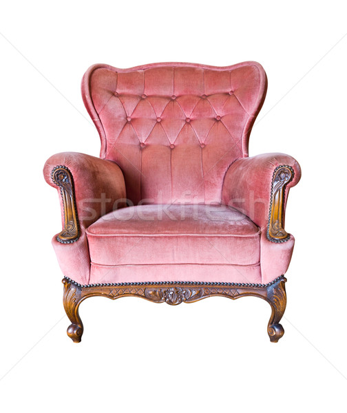 Foto stock: Vintage · rosa · lujo · sillón · aislado