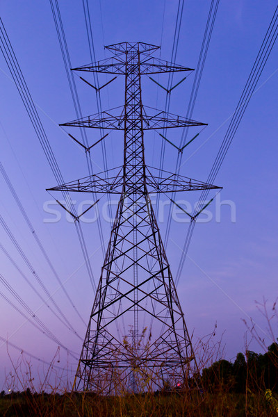 electric high voltage power post Stock photo © tungphoto