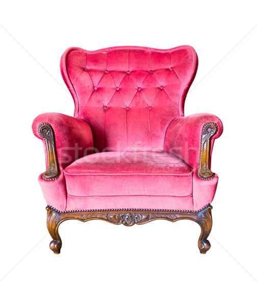 vintage red luxury armchair isolated with clipping path Stock photo © tungphoto