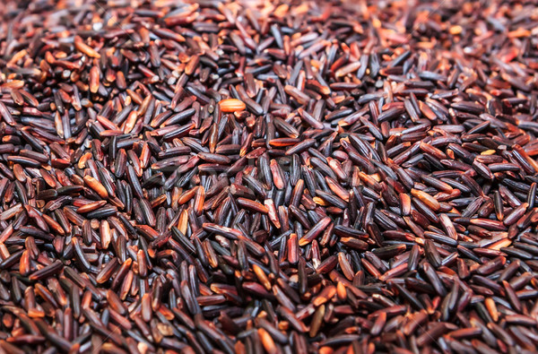 Stock photo: black rice background