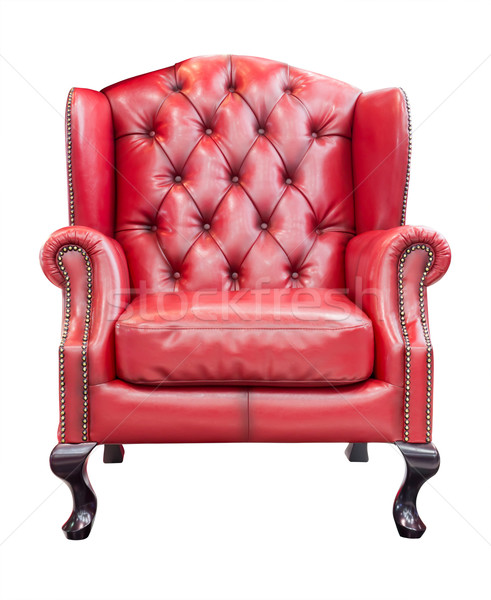 red luxury armchair isolated with clipping path Stock photo © tungphoto