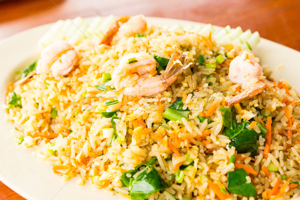 shrimp fired rice thai food Stock photo © tungphoto