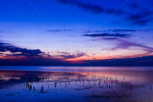 Hermosa mar crepúsculo agua puesta de sol paisaje Foto stock © tungphoto