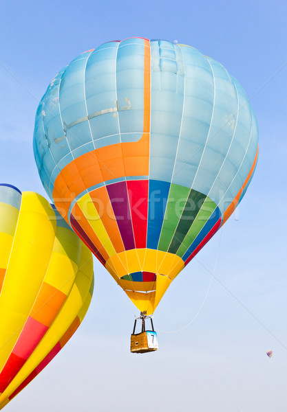 colorful hot air balloon against blue sky Stock photo © tungphoto
