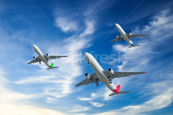 Samolot pływające niebo statku płaszczyzny wakacje Zdjęcia stock © tungphoto