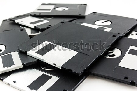 black diskette isolated on white background Stock photo © tungphoto