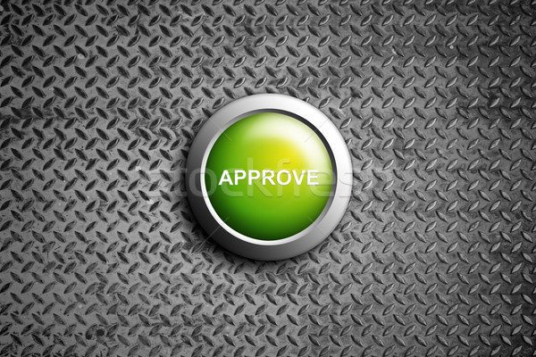 approve button on diamond steel texture Stock photo © tungphoto