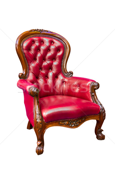 luxury red leather armchair isolated Stock photo © tungphoto