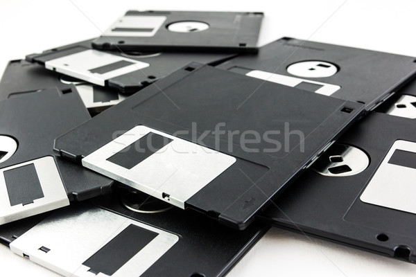 black diskette isolated on white background Stock photo © tungphoto