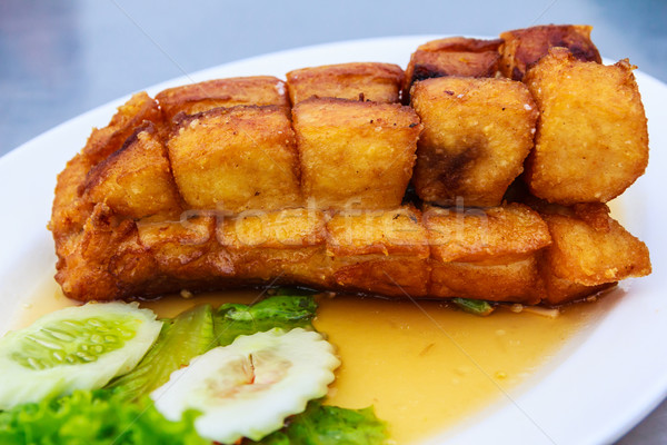 Hal finom thai étel étel fény tányér Stock fotó © tungphoto