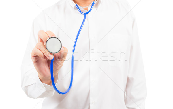 stethoscope in doctor's hand Stock photo © tungphoto