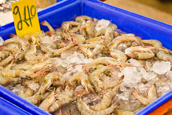 fresh shrimps in the market Stock photo © tungphoto