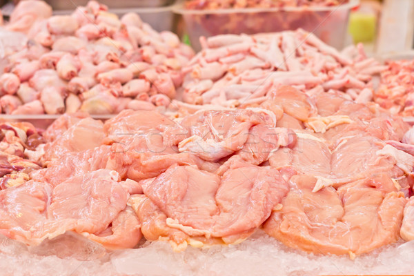 Friss piac étel tyúk vacsora hús Stock fotó © tungphoto