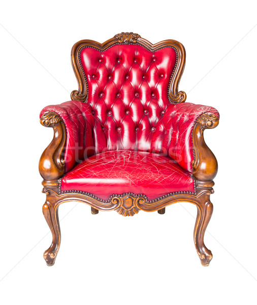 luxury red leather armchair Stock photo © tungphoto