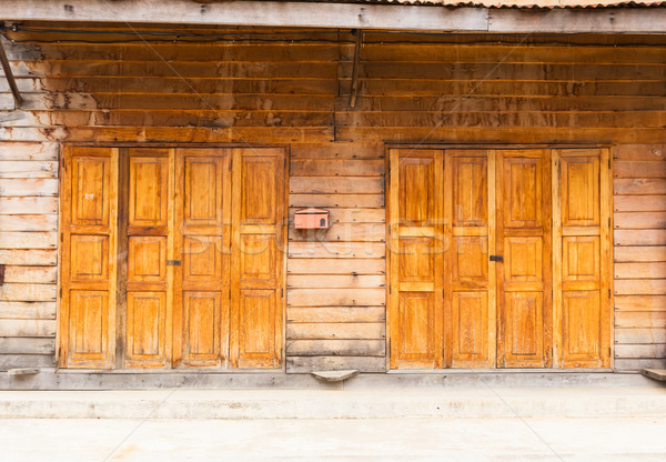 vintage wooden door Stock photo © tungphoto