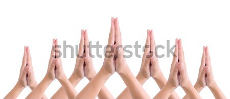 put hands together in salute Stock photo © tungphoto