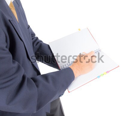 Business woman Hand halten Notebook Business Büro Stock foto © tungphoto