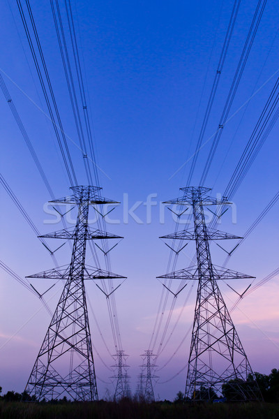 electric high voltage power post Stock photo © tungphoto