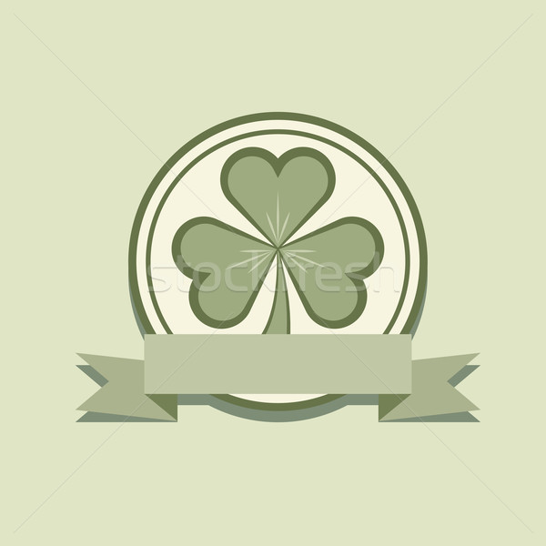 Shamrock etichetta design banner vettore modello Foto d'archivio © tuulijumala