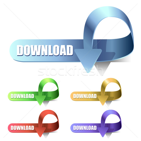 Download button as a rolled down arrow. Stock photo © tuulijumala