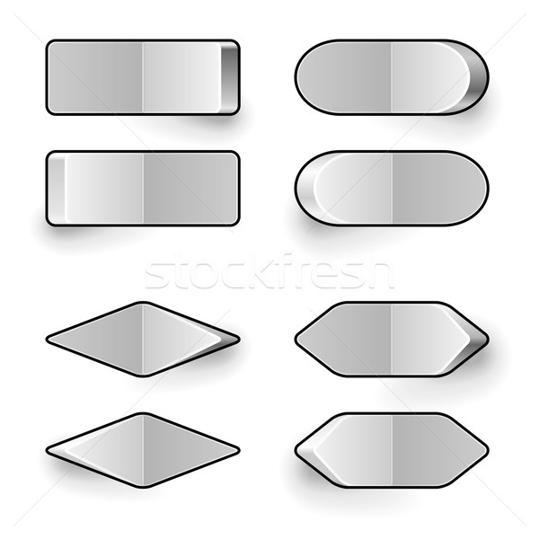 Blank white toggle switch vector template. Stock photo © tuulijumala