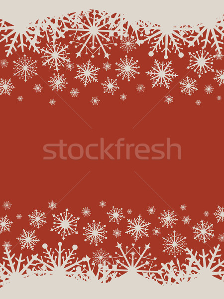 Design rosso Natale vettore fiocchi di neve neve Foto d'archivio © tuulijumala