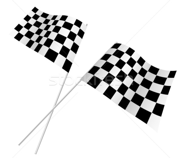Crossed racing flags. Stock photo © tuulijumala