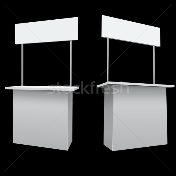 Blank white promo booth vector template. Stock photo © tuulijumala