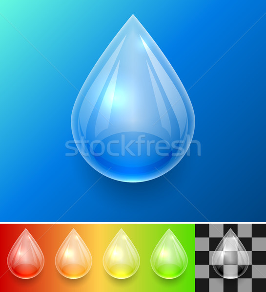 Transparent water drop template isolated Stock photo © tuulijumala