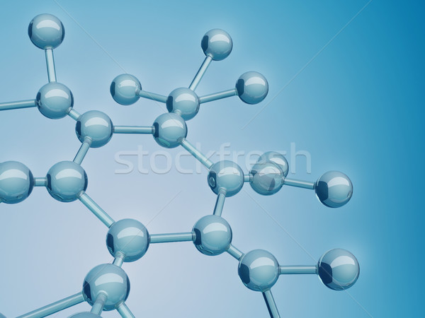 抽象的な アトミック 構造 3D レンダリング 青 ストックフォト © tuulijumala
