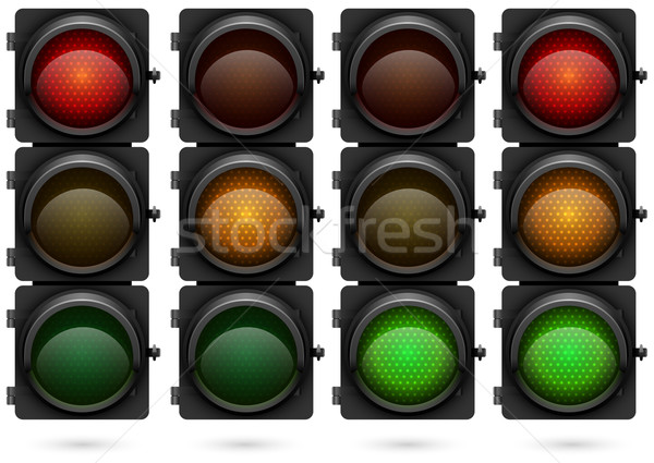 Traffic lights vector template. Stock photo © tuulijumala
