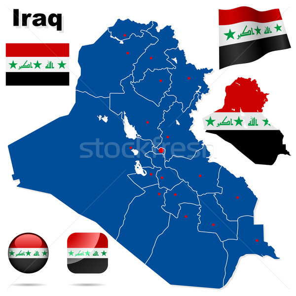 Irak vektor szett részletes vidék forma Stock fotó © tuulijumala