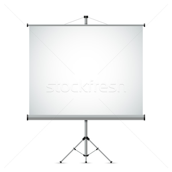 Weiß Projektion Bildschirm Vektor Vorlage Metall Stock foto © tuulijumala