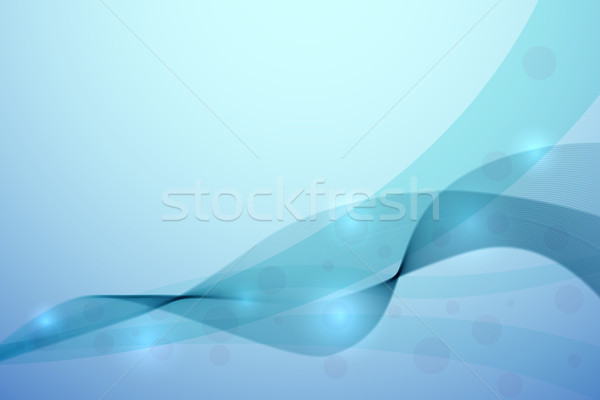 Foto stock: Abstrato · azul · ondulado · vetor · cópia · espaço · luz