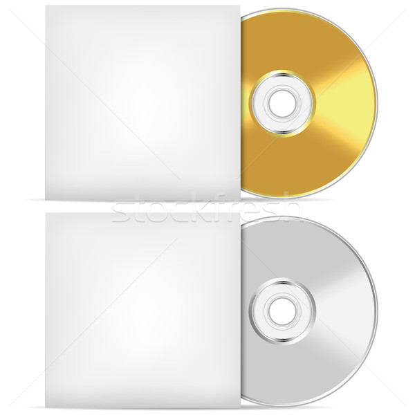 Blank CD or DVD advertising vector template. Stock photo © tuulijumala