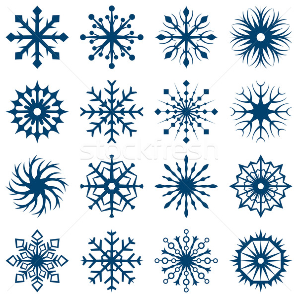 集· 雪花 · 孤立 ·白· 向量 / vector collection of snowflake