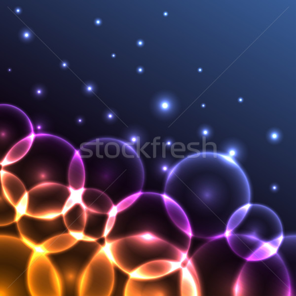 Stock photo: Abstract colorful glowing circles background. Eps10 file.