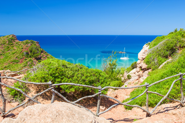 Stockfoto: Pad · landschap · zomer · oceaan · groene
