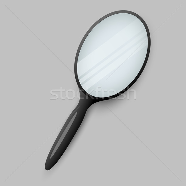 Hand mirror isolated on grey background vector illustration. Stock photo © tuulijumala
