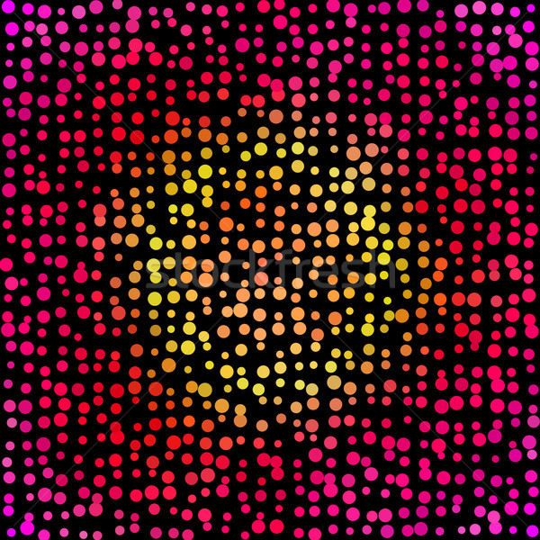 Colorful yellow and pink random circles vector background. Stock photo © tuulijumala