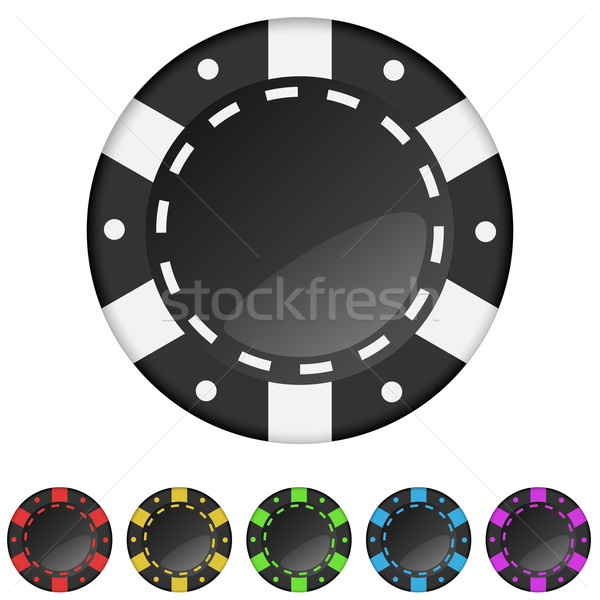 Casino gambling chips isolated on white background. Stock photo © tuulijumala