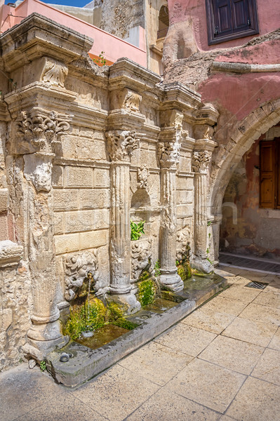 Rethymno old town Rimondi Fountain, Crete. Stock photo © tuulijumala