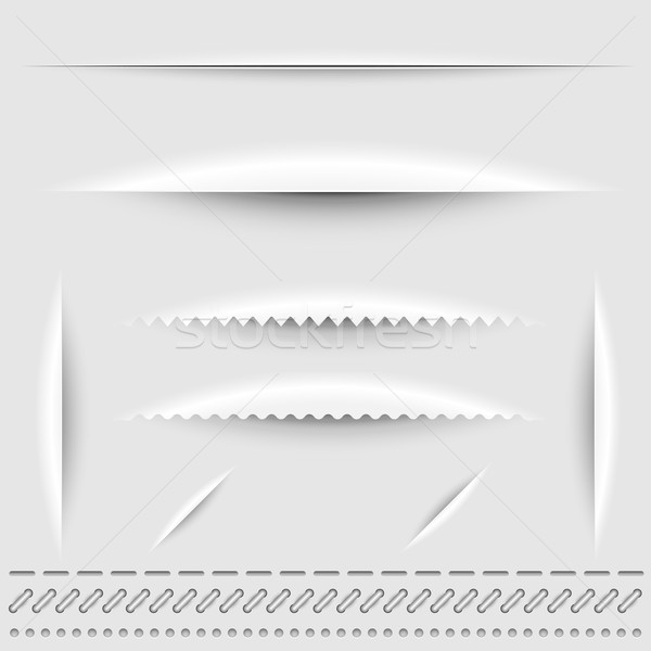 бумаги Cut стежка перфорация вектора шаблон Сток-фото © tuulijumala
